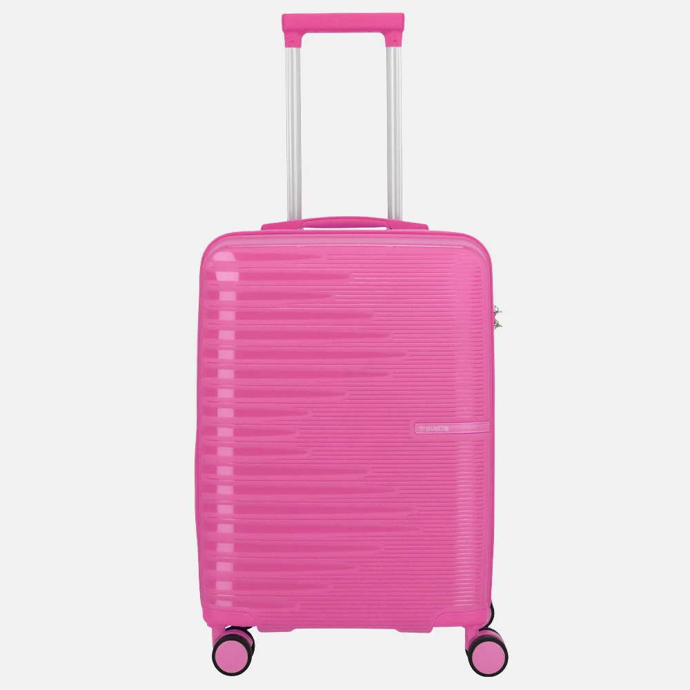 Travelite Pacific spinner 55cm pink bij Duifhuizen