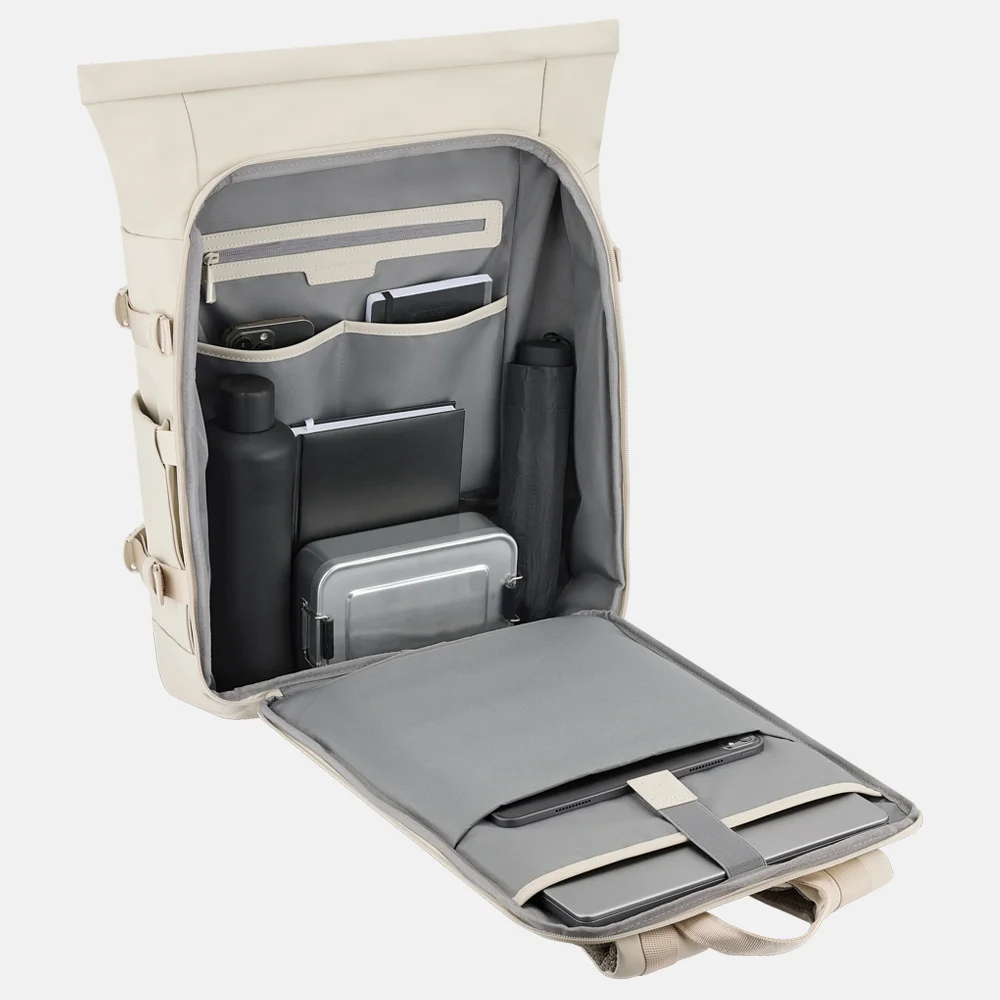 Kapten & Son Helsinki Pro rugzak 15 inch sandstone bij Duifhuizen