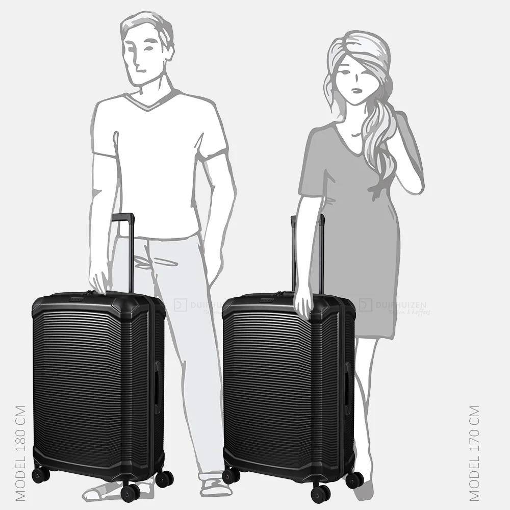 Travelite Millennium spinner reiskoffer 76 cm black bij Duifhuizen