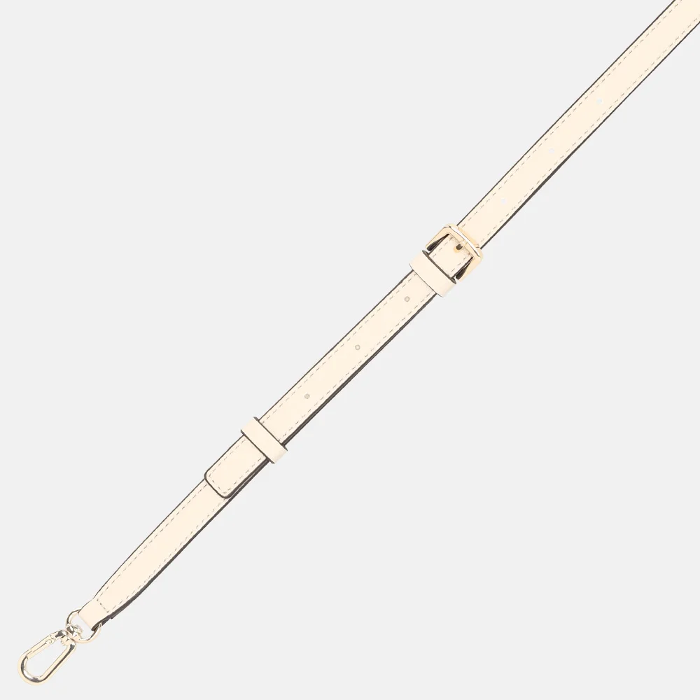 Guess Evie mini satchel handtas light taupe bij Duifhuizen