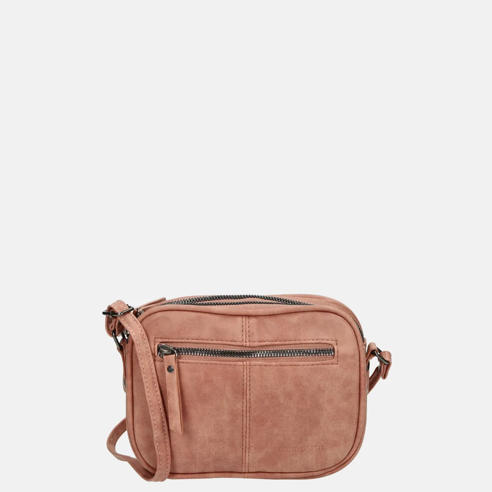 Enrico Benetti Zoë crossbody tas zachtroze bij Duifhuizen