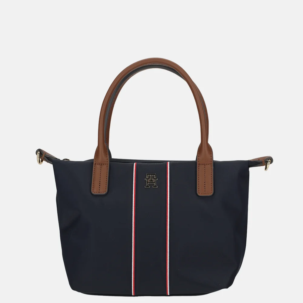 Tommy Hilfiger Popette mini tote handtas space blue corp bij Duifhuizen