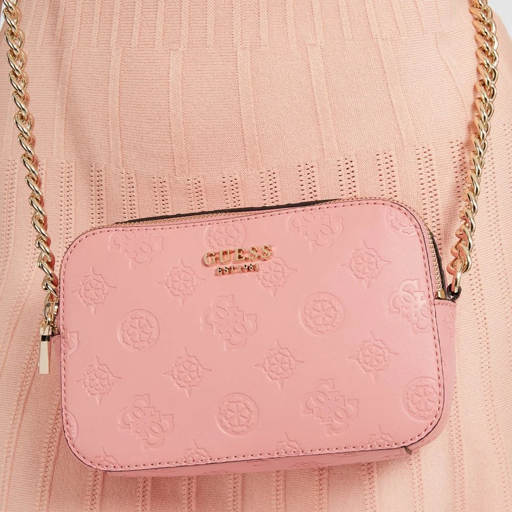 Guess Galeria camerabag crossbody tas pink bij Duifhuizen