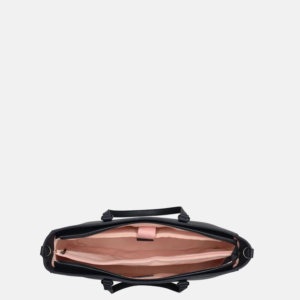 Duifhuizen Saffiano shopper L donker navy bij Duifhuizen