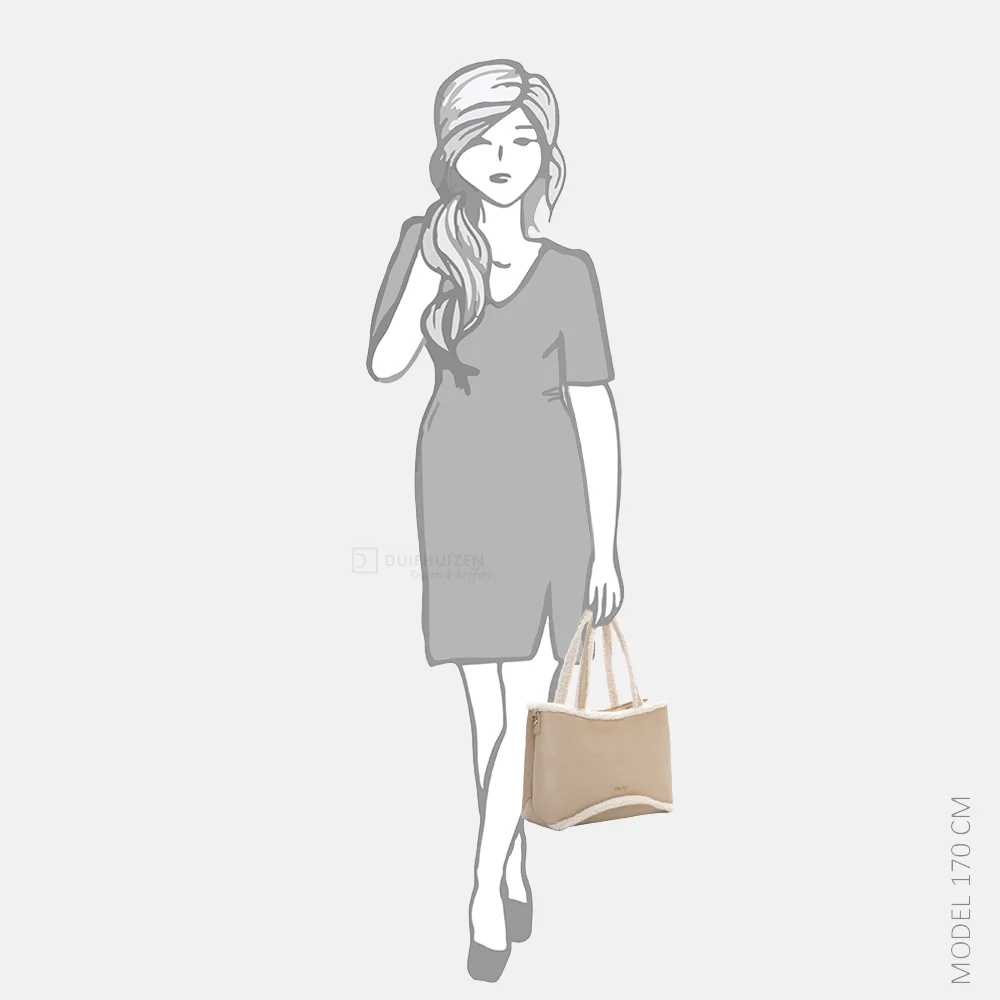 Emily & Noah Heidenrose shopper beige bij Duifhuizen