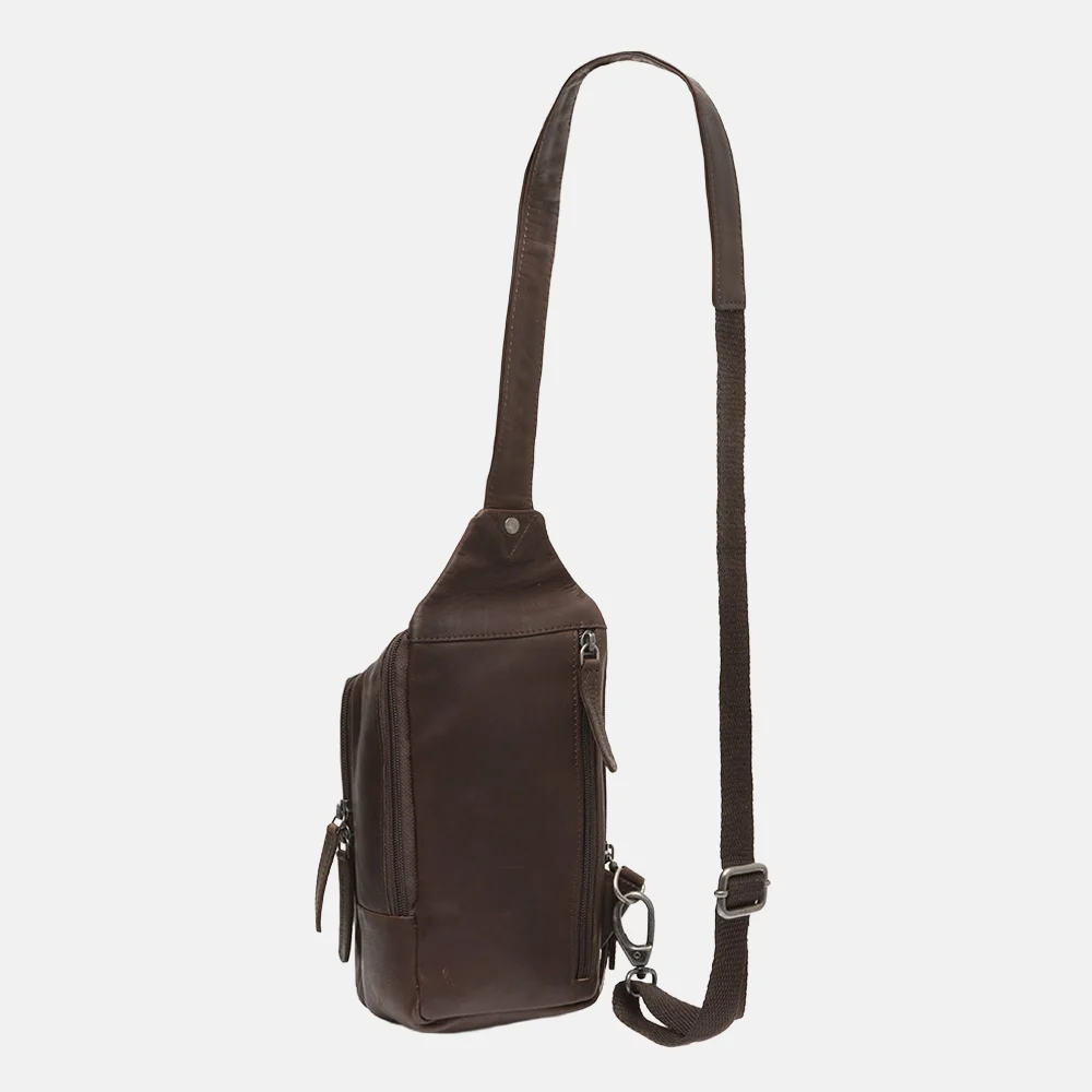 Chesterfield Riga crossbody tas brown bij Duifhuizen