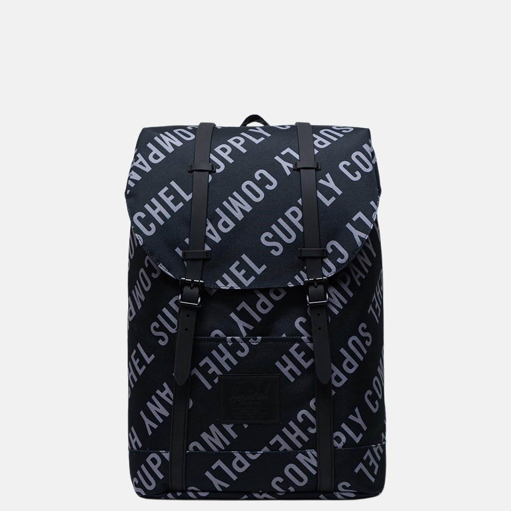 Herschel Retreat rugzak 15 inch black sharkskin bij Duifhuizen