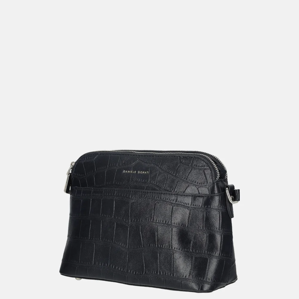 Daniele Donati crossbody tas croco donkerblauw bij Duifhuizen