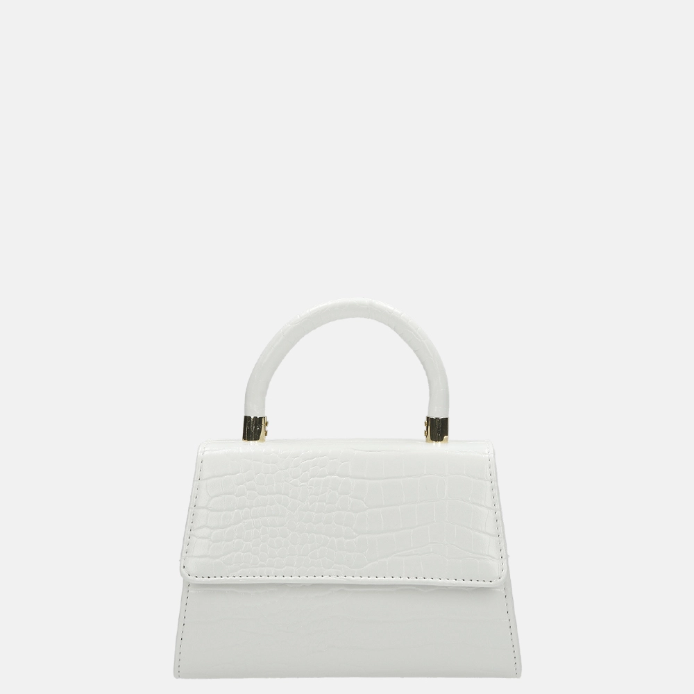 Firenze crossbody tas croco white bij Duifhuizen