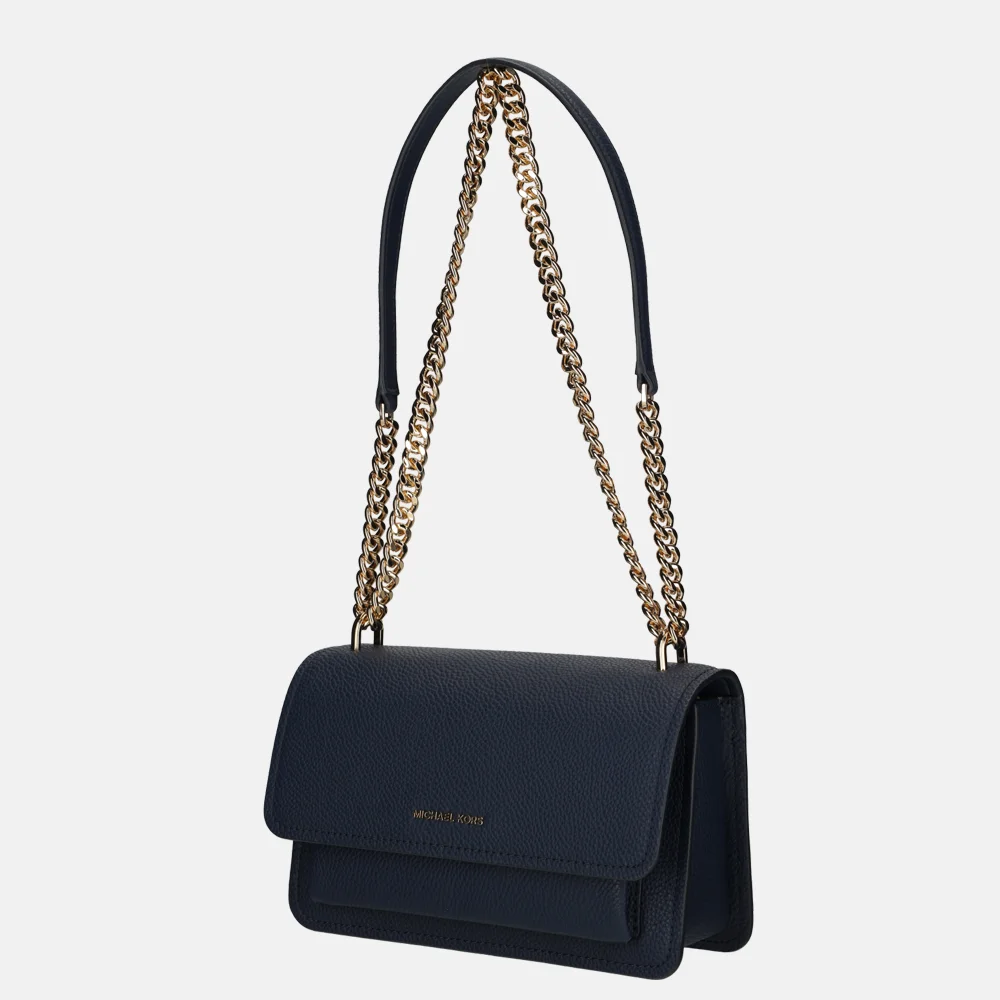 Michael Kors Claire schoudertas L navy bij Duifhuizen