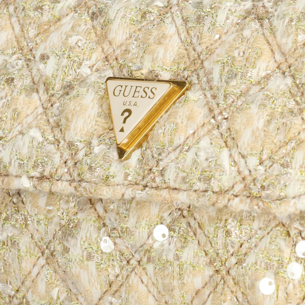 Guess Guilly mini convertible crossbody tas gold multi bij Duifhuizen