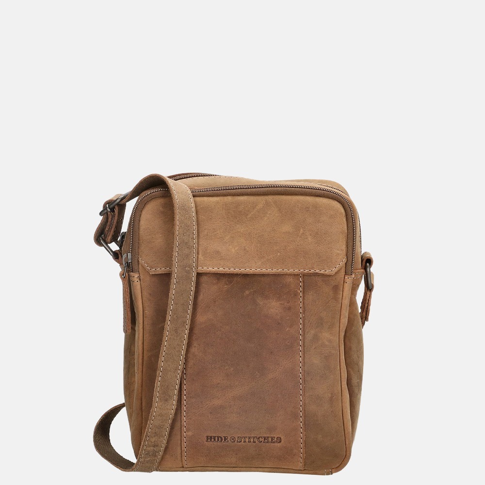 Hide & Stitches Idaho crossbody tas brown