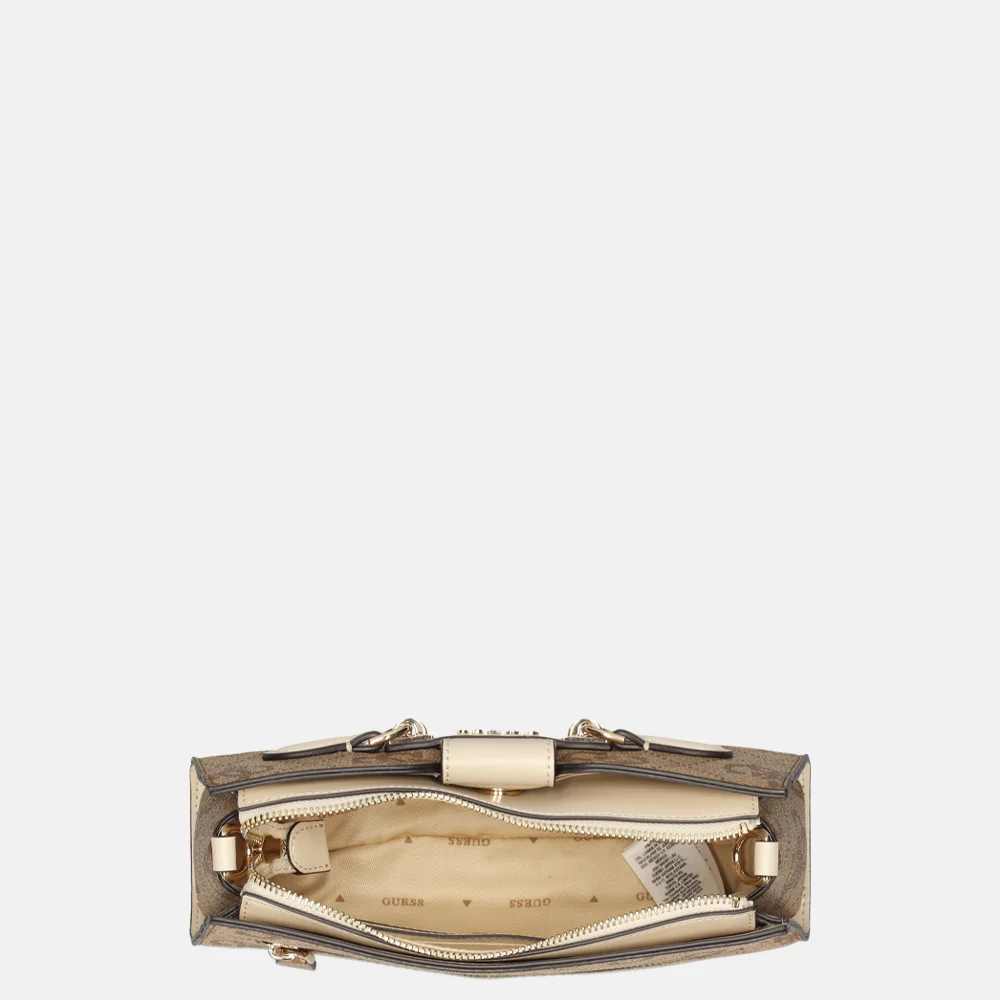 Guess Nolana crossbody tas latte logo/bone bij Duifhuizen
