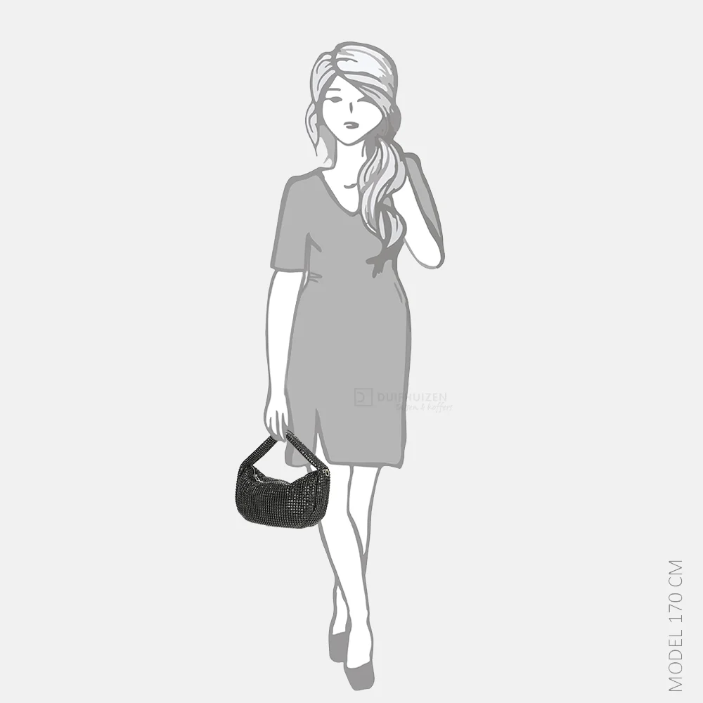 Firenze strass buideltje handtas black bij Duifhuizen