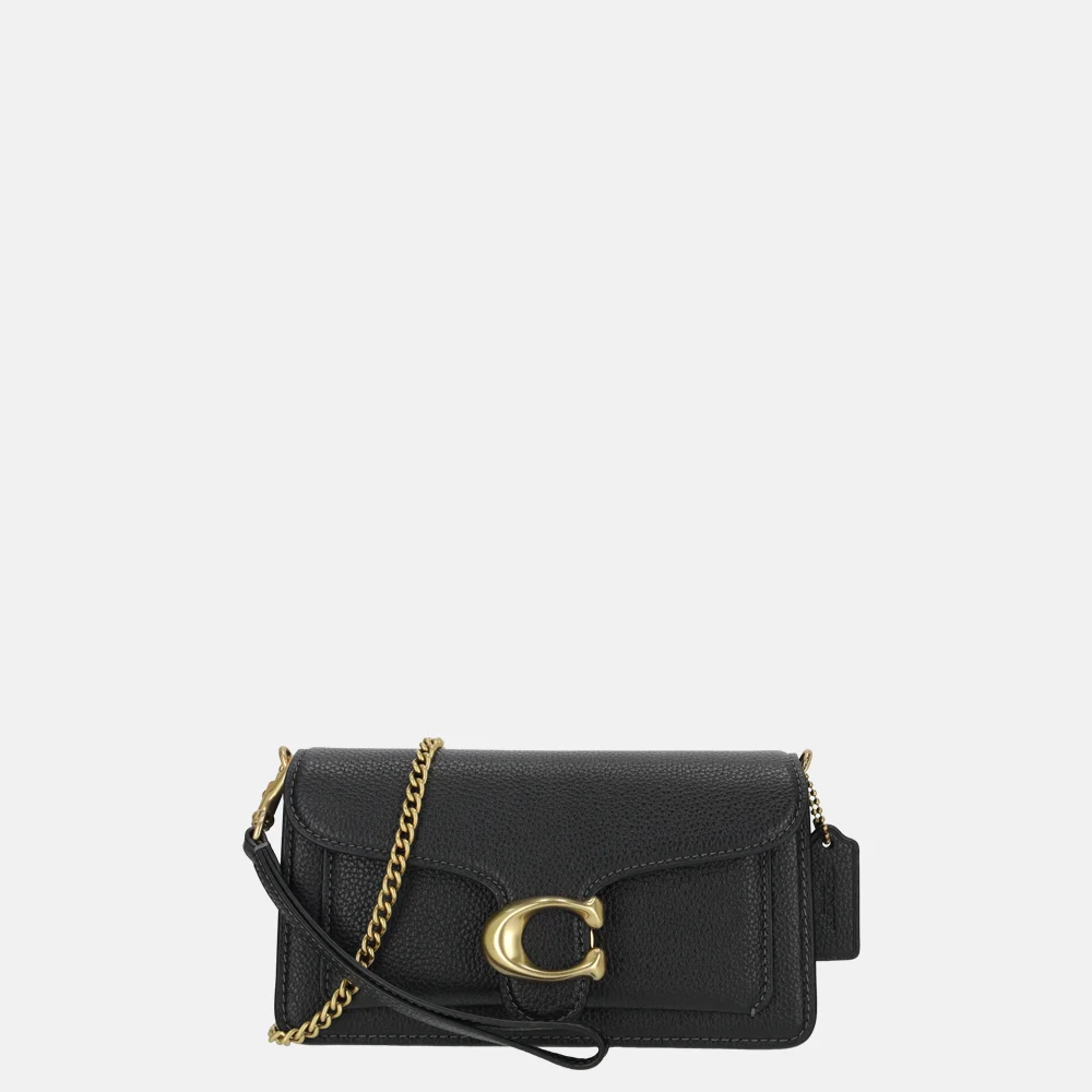 Coach Tabby Pebbled chain crossbody tas black
