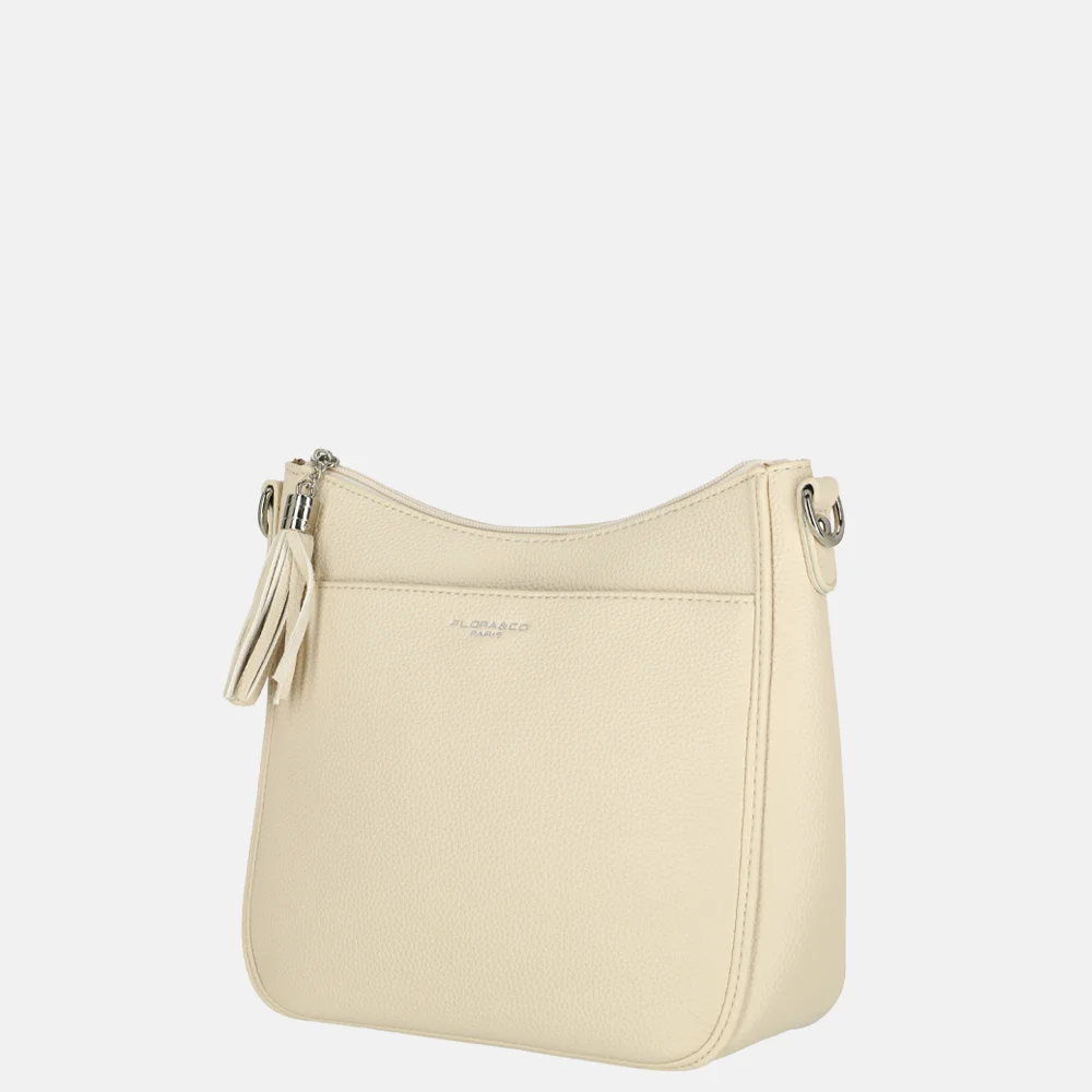 Flora & Co crossbody tas ecru bij Duifhuizen