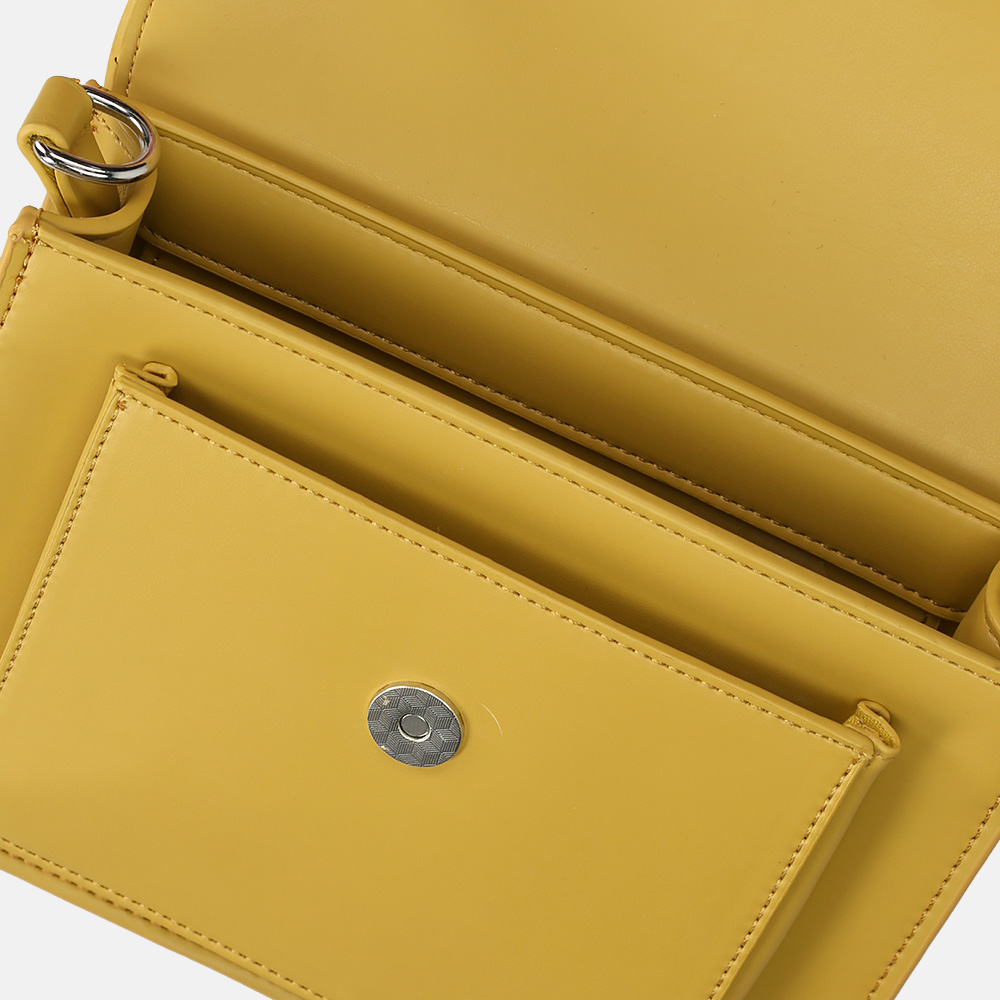 HVISK Cayman Pocket Soft crossbody tas olivenite yellow bij Duifhuizen
