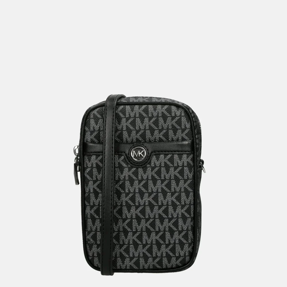 Michael Kors Blaire crossbody tas black/silver bij Duifhuizen