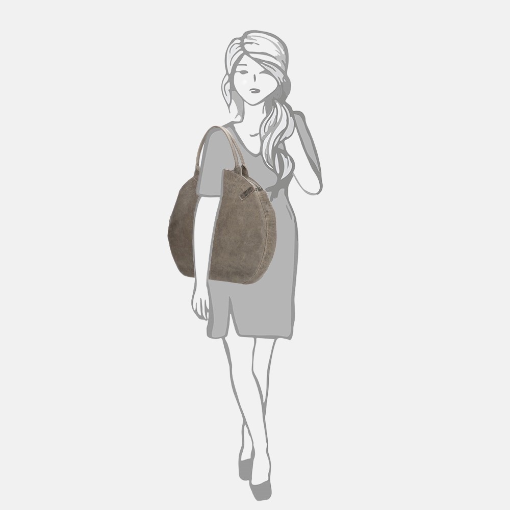 Micmacbags Côte d' Azur shopper mid grey bij Duifhuizen