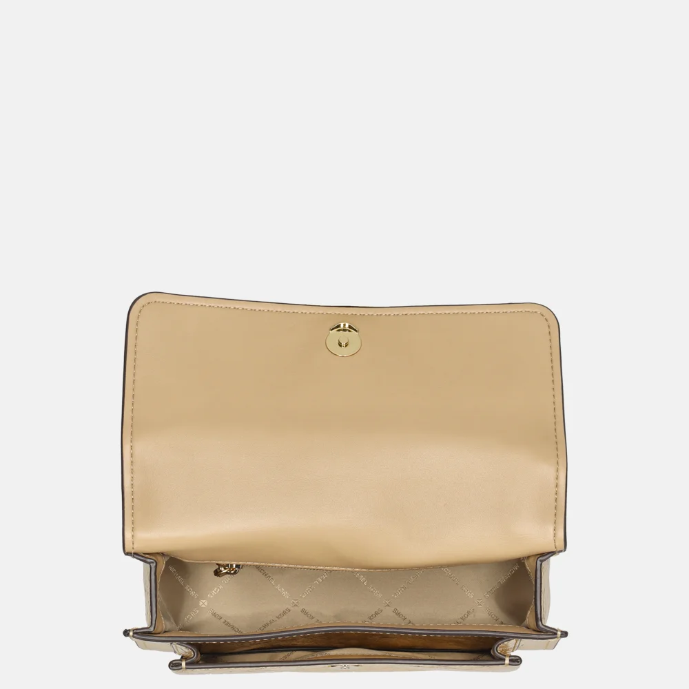 Michael Kors Claire schoudertas pale gold bij Duifhuizen