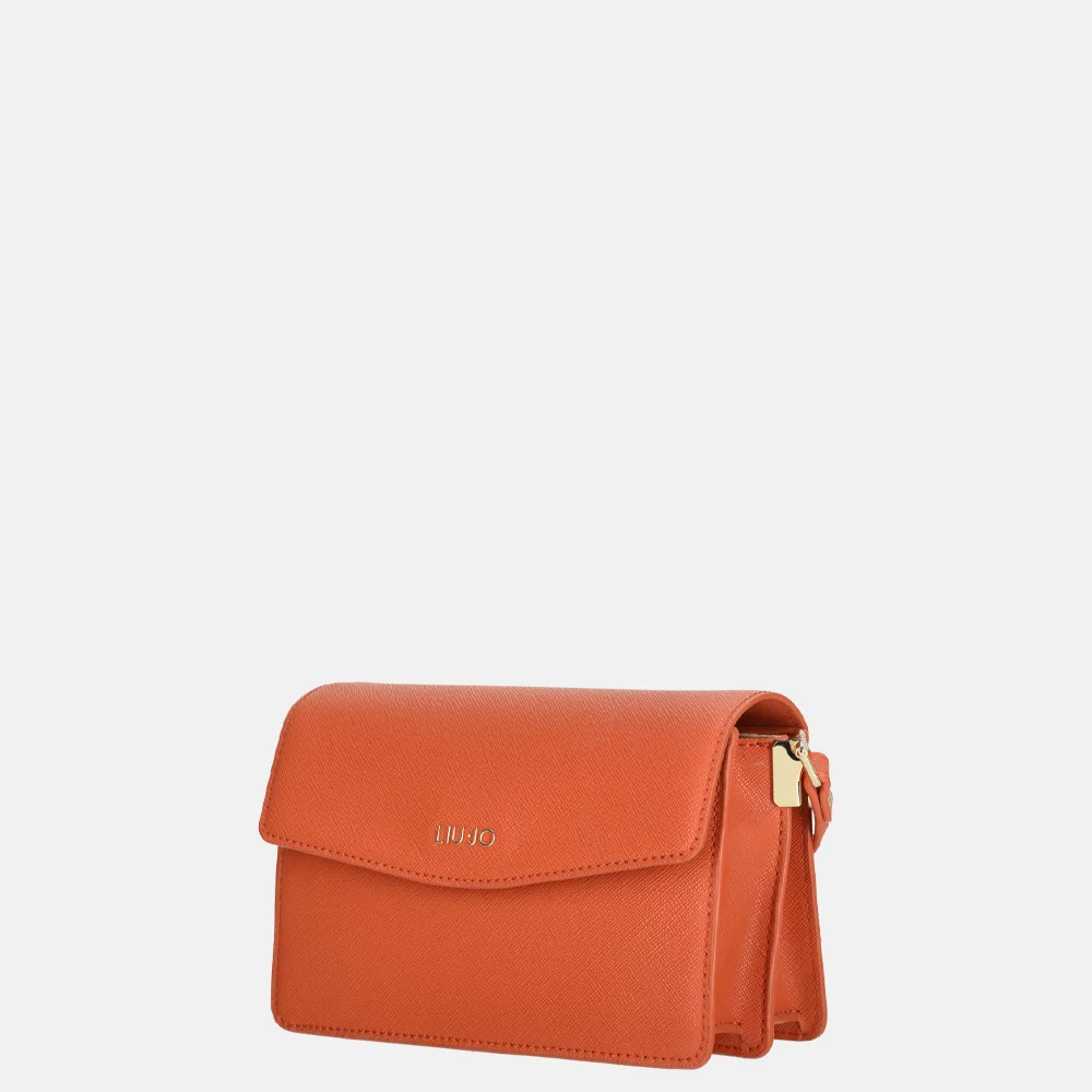 Liu Jo Saffiano crossbody tas pumpkin bij Duifhuizen