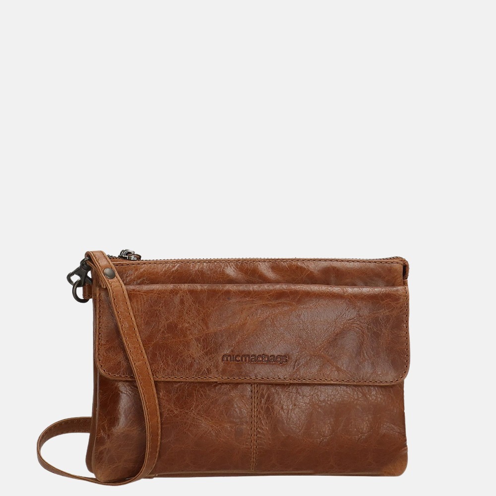 Micmacbags Porto crossbody tas brown bij Duifhuizen