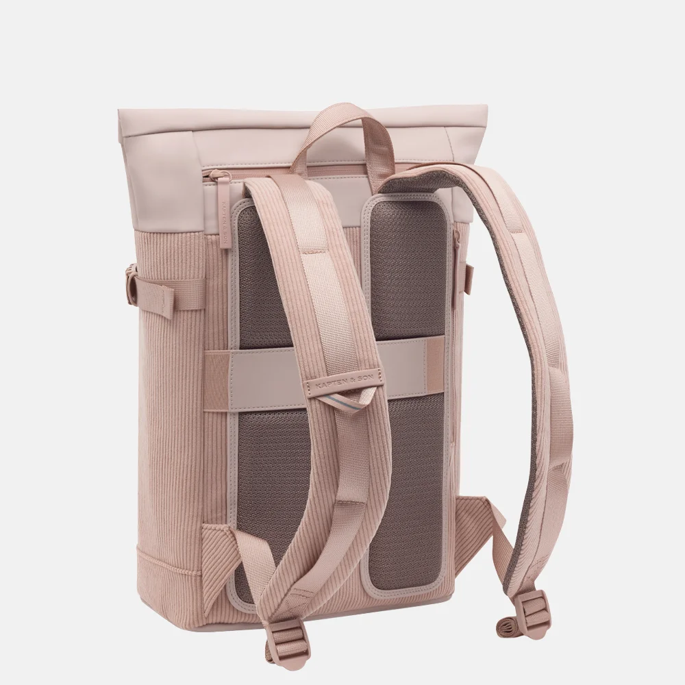 Kapten & Son Helsinki Pro Corduroy rugzak 15 inch rose clay bij Duifhuizen