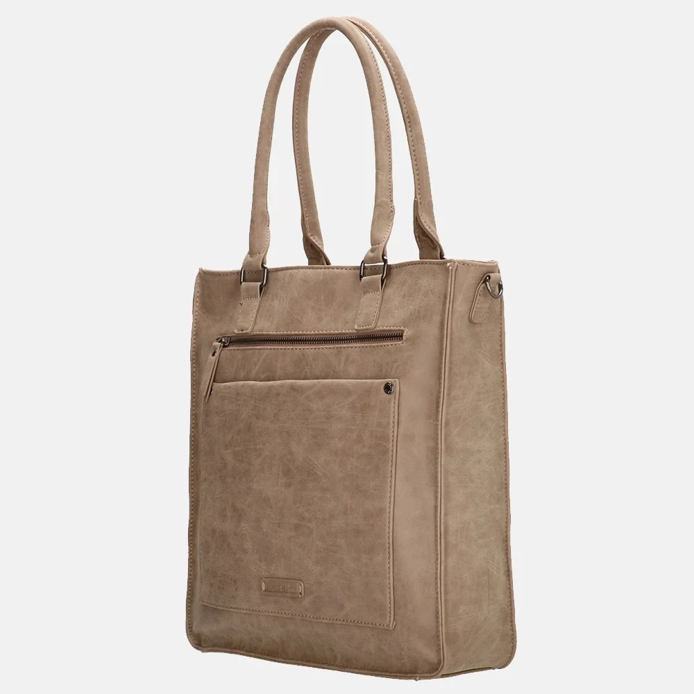 Enrico Benetti Bobbi shopper 14 inch middentaupe bij Duifhuizen