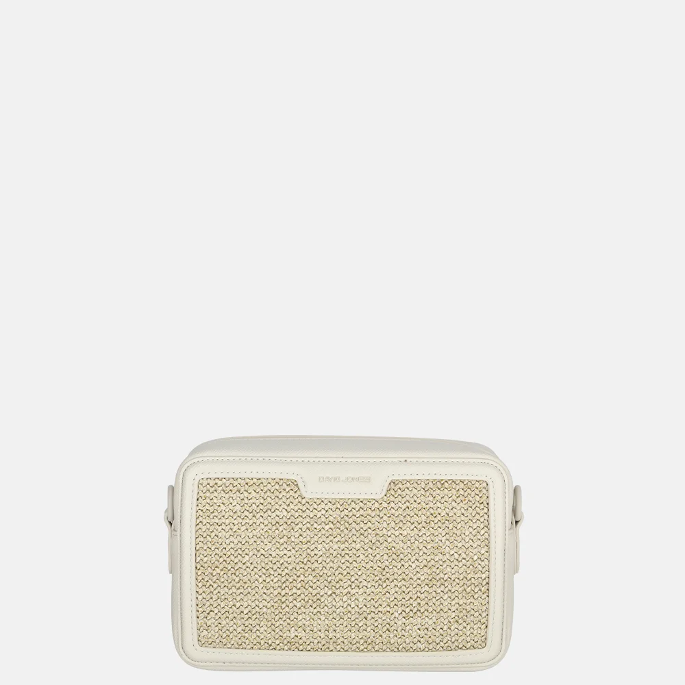 David Jones crossbody tas raffia coconut cream bij Duifhuizen