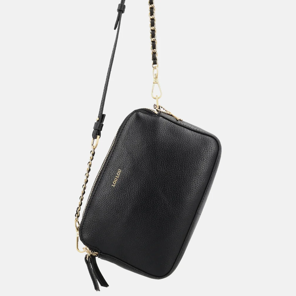 Loulou Essentiels Zoë crossbody tas black bij Duifhuizen