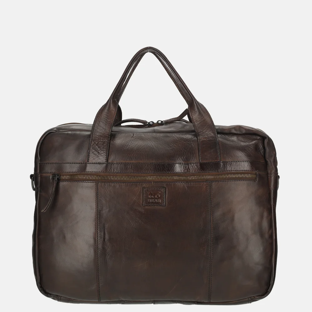 Bear Design Dani A4tas laptoptas 17 inch donkerbruin bij Duifhuizen