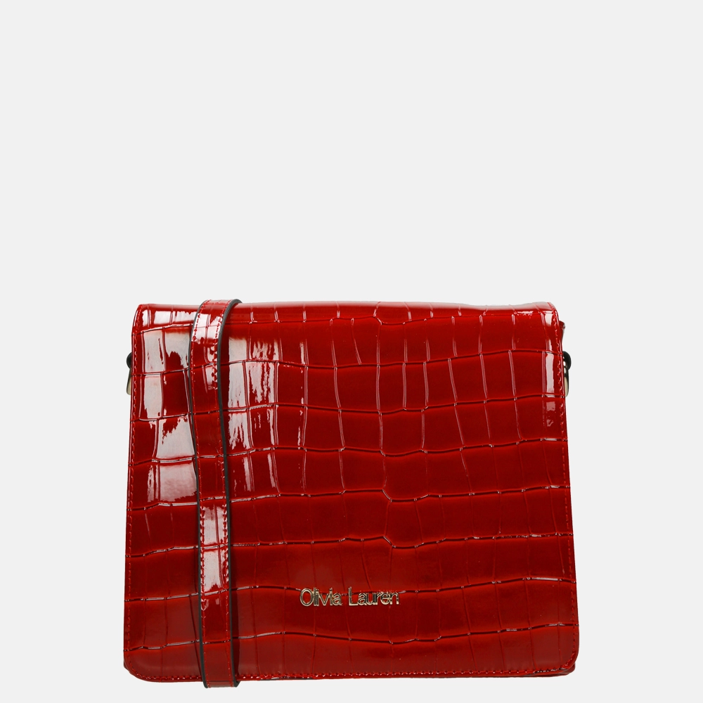 Olivia Lauren crossbody tas croco rouge