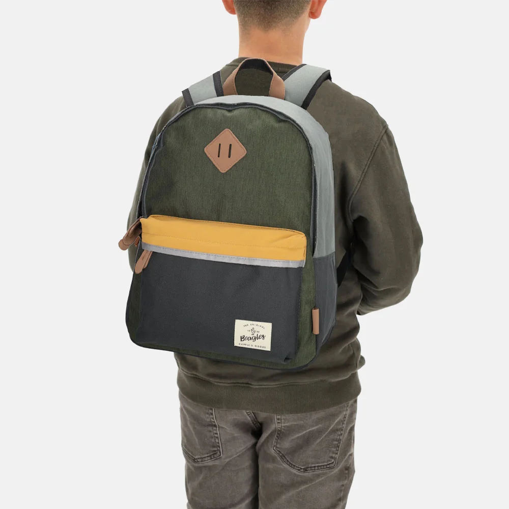 Beagles Colorblock kinderrugzak grijs bij Duifhuizen