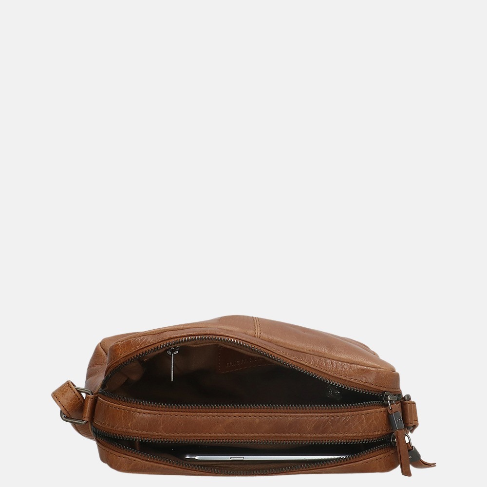 Micmacbags Porto schoudertas brown bij Duifhuizen