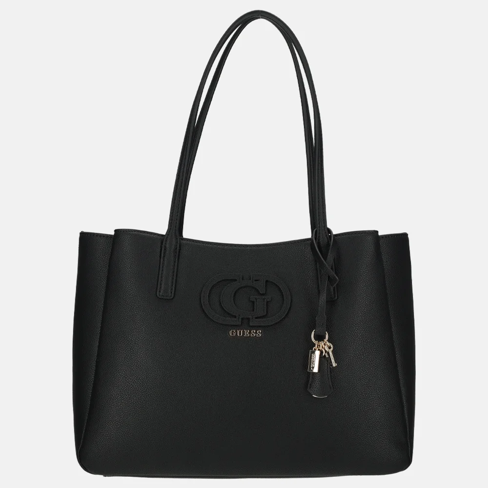 Guess Isola multi comp shopper black bij Duifhuizen