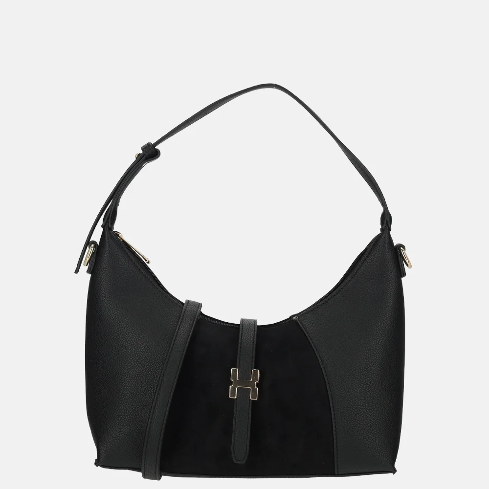Firenze schoudertas suedine M black