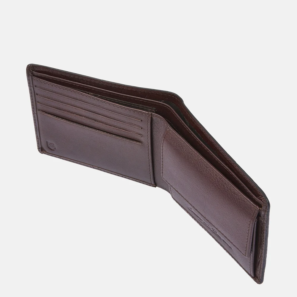 Castelijn en Beerens billfold portemonnee croco mocca bij Duifhuizen