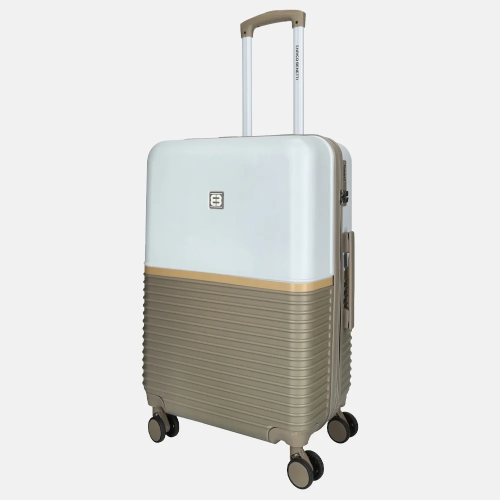 Enrico Benetti reiskoffer 65 cm taupe-ivoor bij Duifhuizen