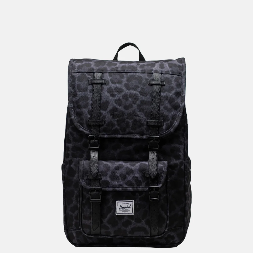 Herschel Little America rugzak M Digi Leopard Black bij Duifhuizen