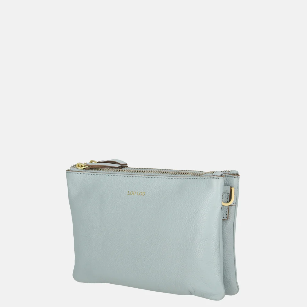 Loulou Essentiels Camille crossbody tas blue aura bij Duifhuizen