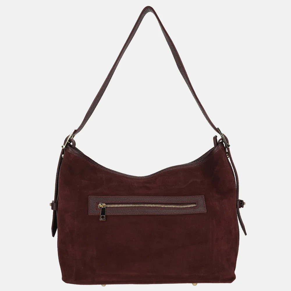 Charm London buideltas suede M bordeaux bij Duifhuizen