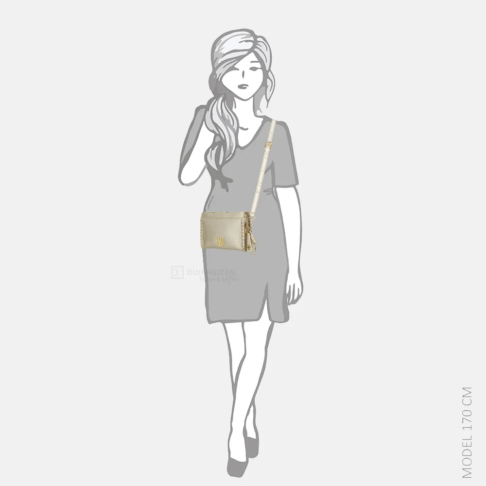 Laurent David Estee crossbody tas gold bij Duifhuizen