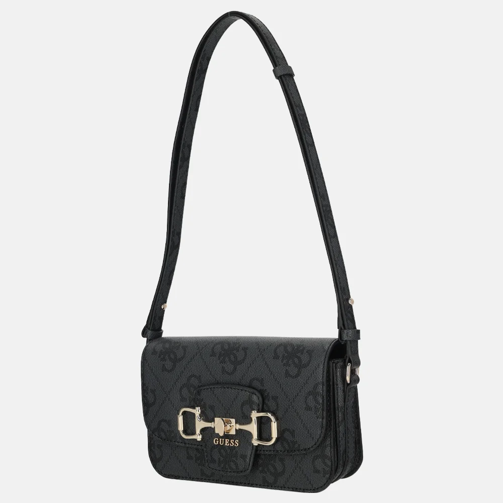 Guess Janie convertible crossbody tas coal logo bij Duifhuizen