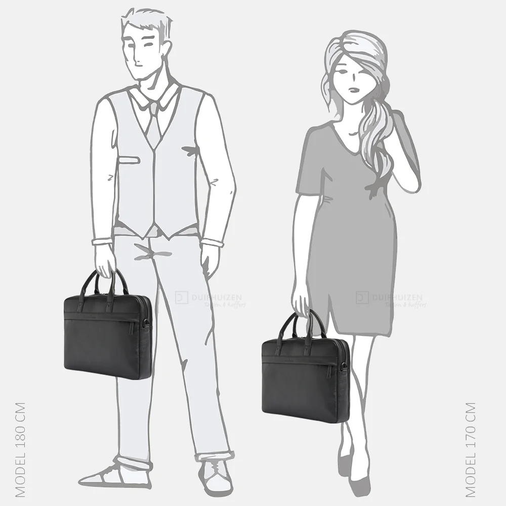 Castelijn en Beerens Moss laptoptas 17 inch zwart bij Duifhuizen