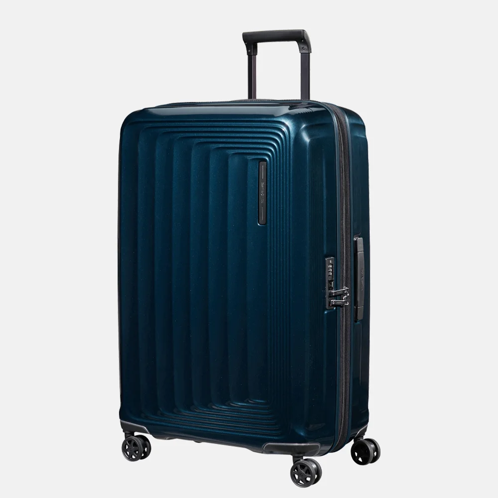 Samsonite Nuon koffer 75 cm metallic dark blue bij Duifhuizen