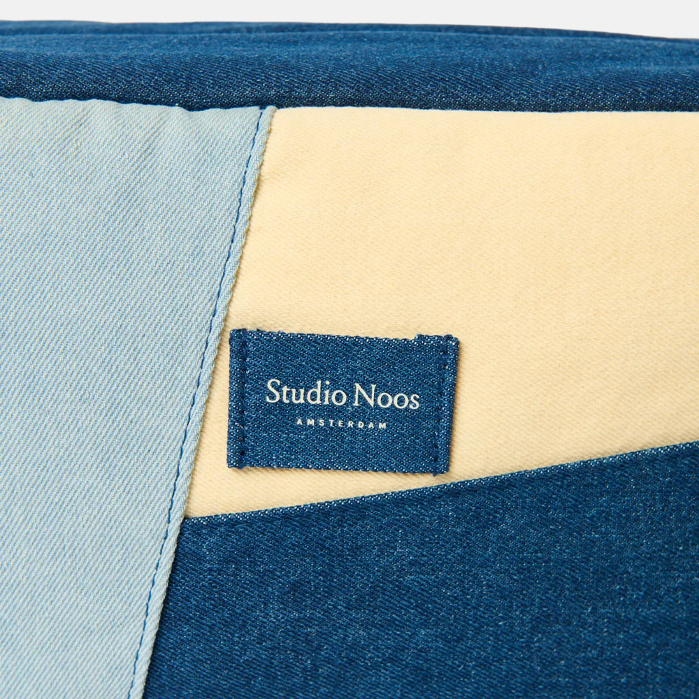Studio Noos Patchwork toilettas denim bij Duifhuizen