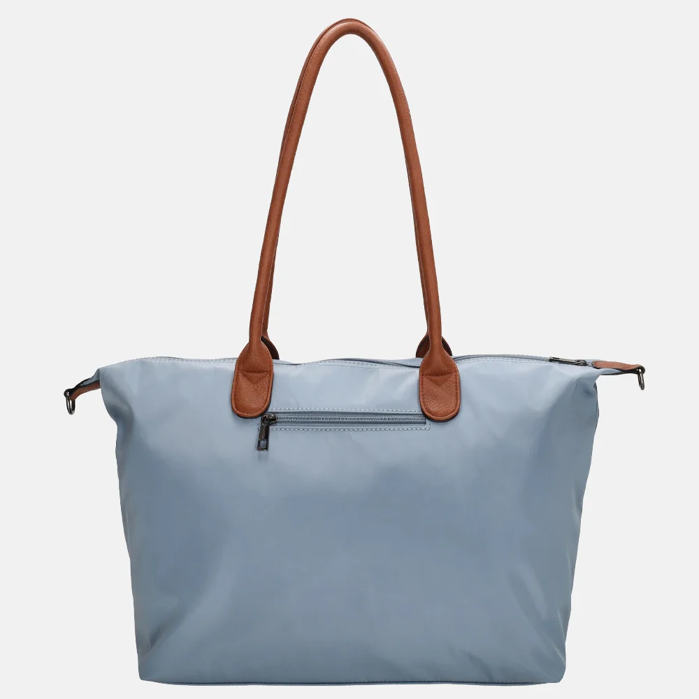 Charm London Buckingham shopper met 15.6 inch laptopvak L steelblue bij Duifhuizen