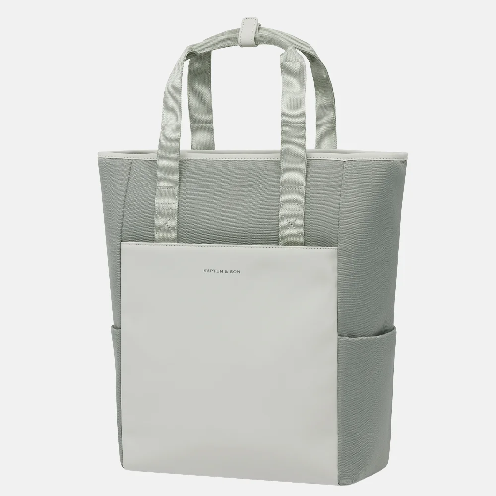 Kapten & Son Lindby Pro laptoprugzak muted sage bij Duifhuizen