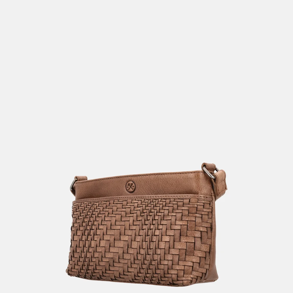 Hide & Stitches Inspired crossbody tas bruin bij Duifhuizen