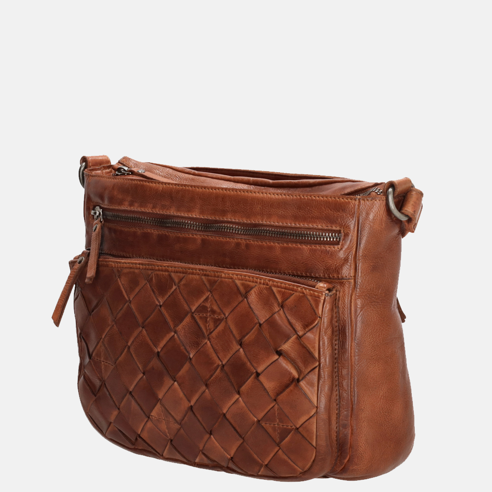 Genicci Derby crossbody tas cognac bij Duifhuizen